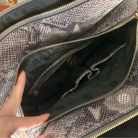 Tory Burch Brown Snakeskin Satchel - Picture 4 of 9